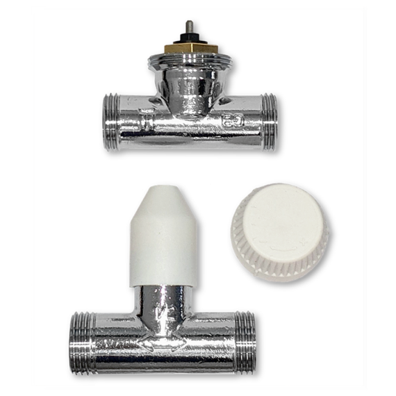 Honeywell Home Valencia VHL120-15S Manual Radiator Valve & Lockshield Set (15mm Straight)